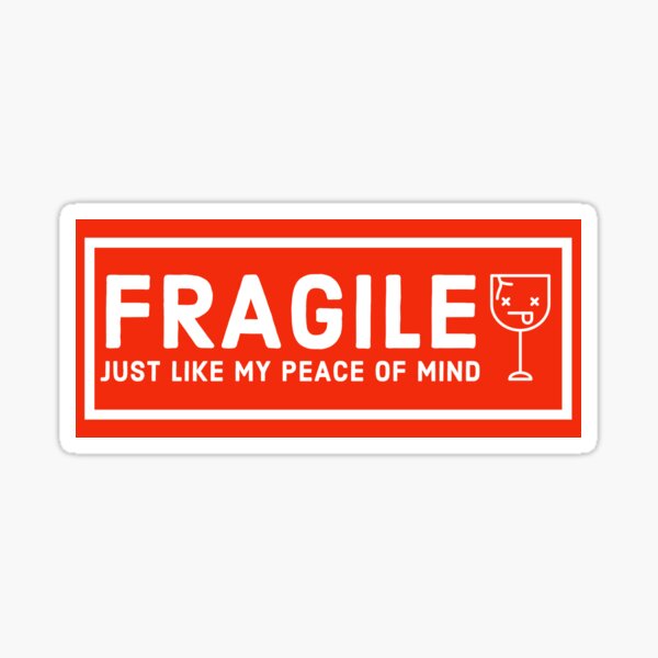 Pegatina frágiles» de DizzyOrange | Redbubble