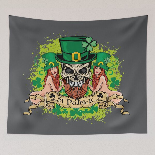 Item preview, st. Patrick skull designed and sold by amid999.