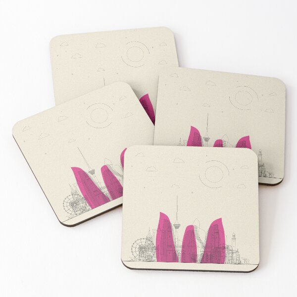 Item preview, Abstract City Posters: Baku, Azerbaijan designed and sold by A Deniz Akerman.