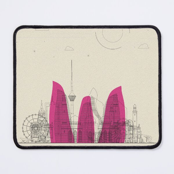 Item preview, Abstract City Posters: Baku, Azerbaijan designed and sold by A Deniz Akerman.