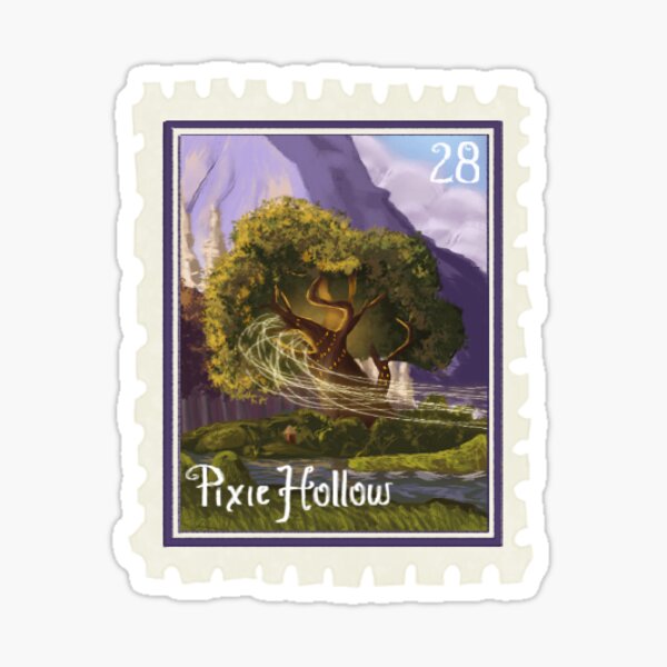 pixie hollow postage stamp Sticker