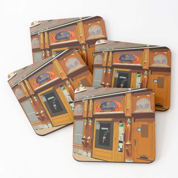 Item preview, Coffeeshops of Amsterdam illustrations: Original Dampkring Coffeeshop designed and sold by AmsterCoffee.