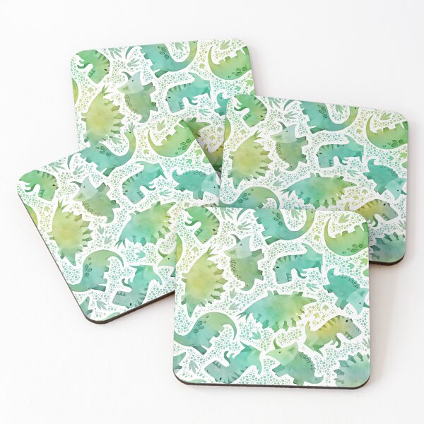 Item preview, Watercolor dinosaur green designed and sold by adenaJ.