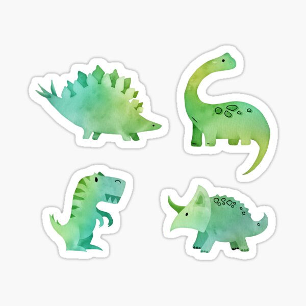 Item preview, Watercolor dinosaur green designed and sold by adenaJ.