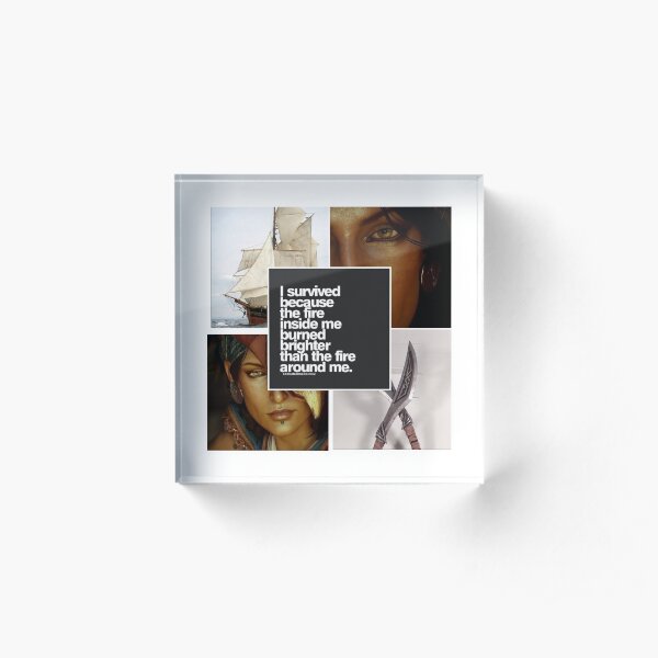 Isabela the Pirate Queen Acrylic Block