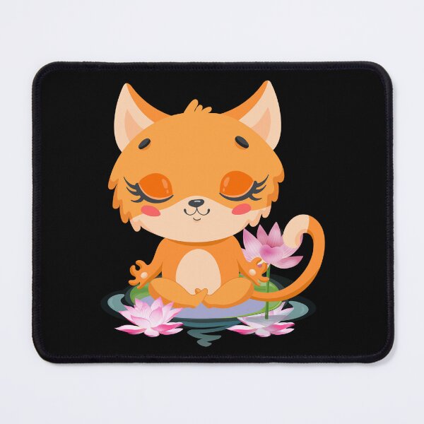 Item preview, Cat In Lotus Tattoo - Orange Yoga Cat  designed and sold by Wheeler-Styl3.