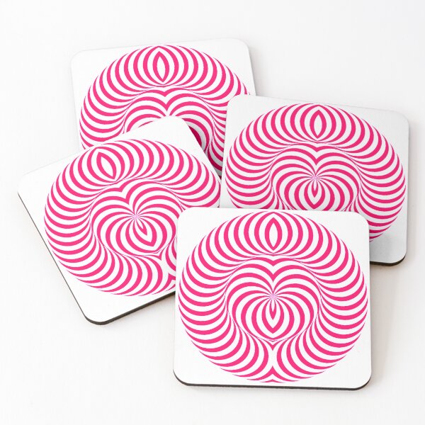 Item preview, Pink and White Hallucination Pattern Warped Spiral - Optical Illusion Trippy Design designed and sold by MrGiftee.