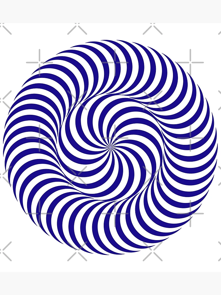 Optical Illusion Hypno Blue Stock Illustration - Illustration of  generative, decorative: 5365777