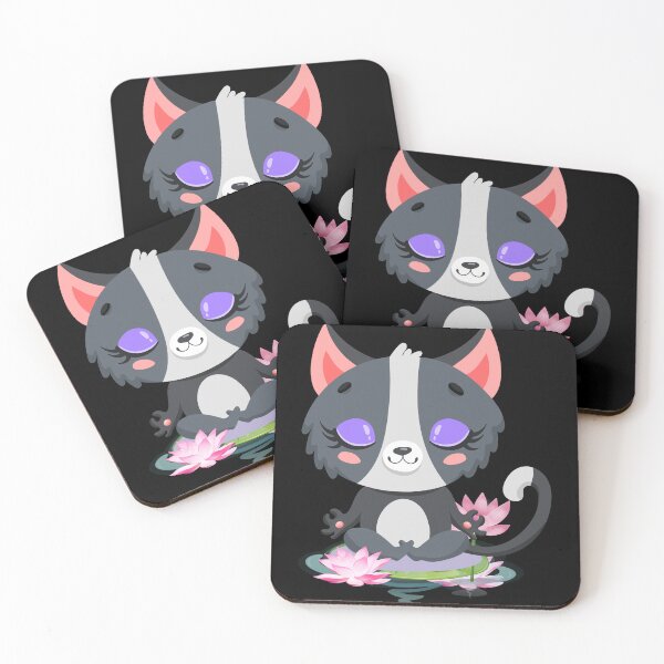 Item preview, Cat In Lotus Tattoo - Gray Yoga Cat  designed and sold by Wheeler-Styl3.