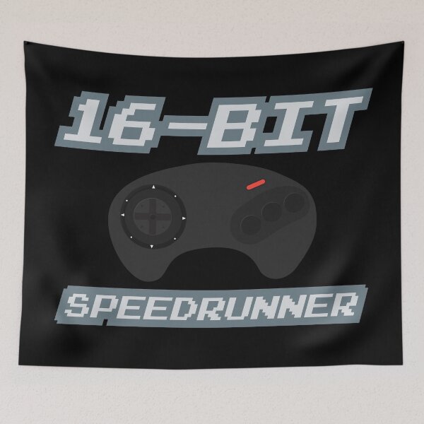 Item preview, 16-Bit Games Speedrunner designed and sold by BRU Design.