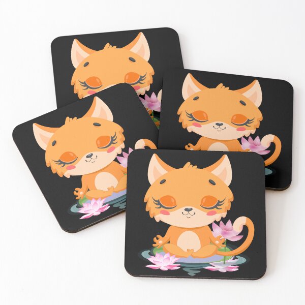 Item preview, Cat In Lotus Tattoo - Orange Yoga Cat  designed and sold by Wheeler-Styl3.