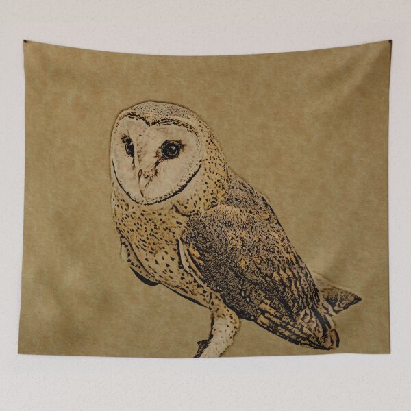 Item preview, Barn Owl Line Art designed and sold by ClownFishArts.