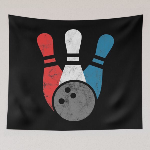 Item preview, Distressed Bowling - Bowling Pins And Ball designed and sold by Rebecca-Cruz.