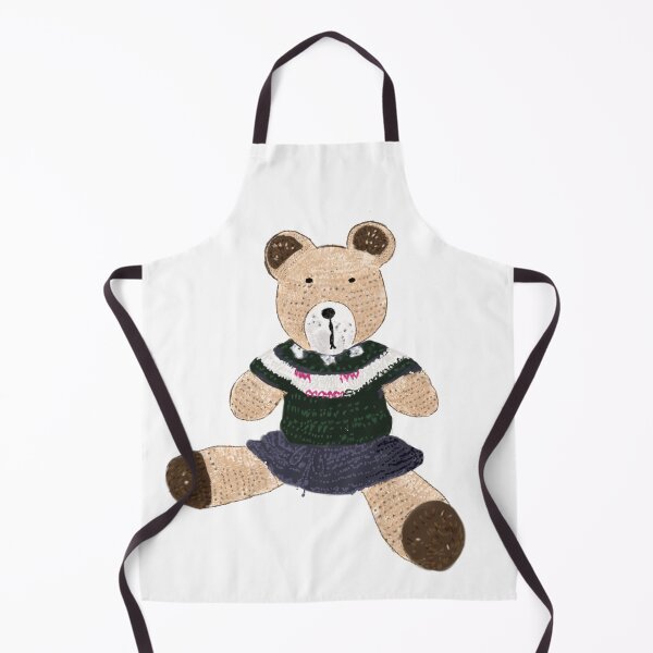 Item preview, Crochet Bear with Green Jumper and Blue Dress designed and sold by MANUMONY.
