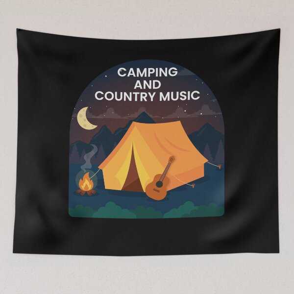 Item preview, Camping And Country Music designed and sold by Outdoorsy World.