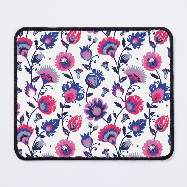 Item preview, Pink and blue folklore - Wycinanki Style flower pattern designed and sold by FK-UK.