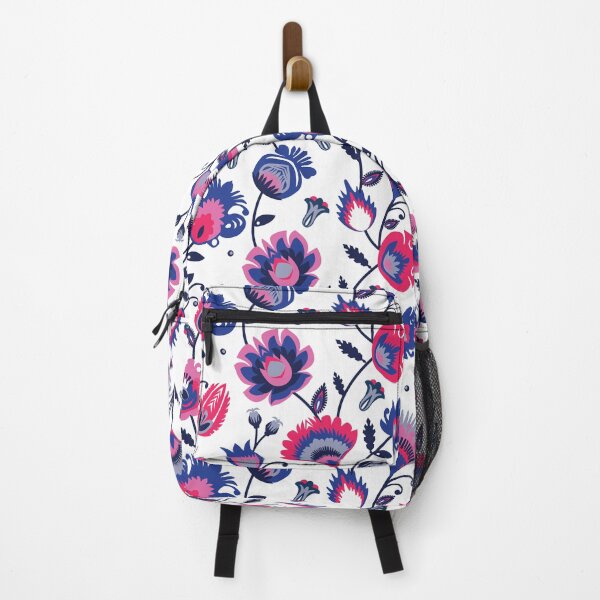 Item preview, Pink and blue folklore - Wycinanki Style flower pattern designed and sold by FK-UK.