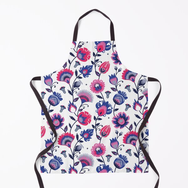 Item preview, Pink and blue folklore - Wycinanki Style flower pattern designed and sold by FK-UK.