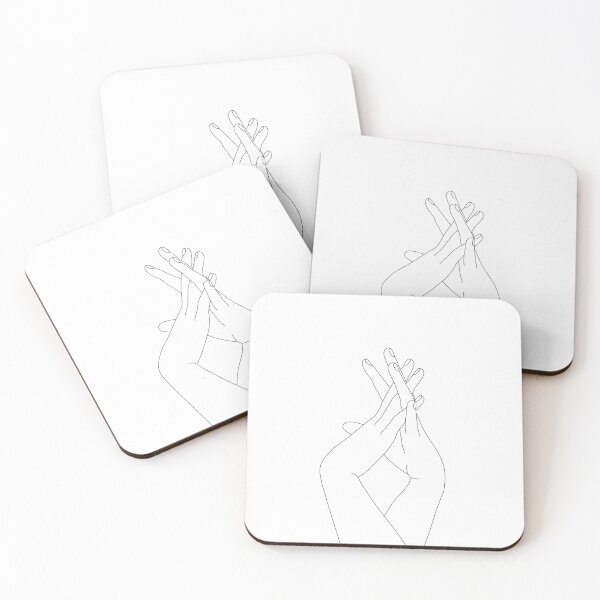 Item preview, Hands line drawing illustration - Dawn designed and sold by TheColourStudy.