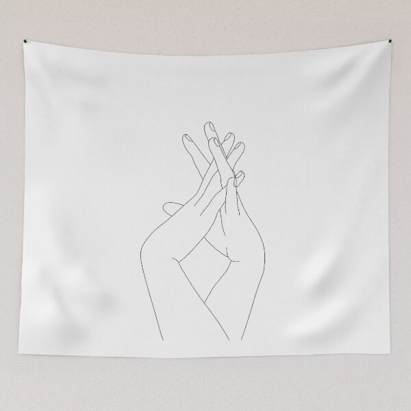 Item preview, Hands line drawing illustration - Dawn designed and sold by TheColourStudy.