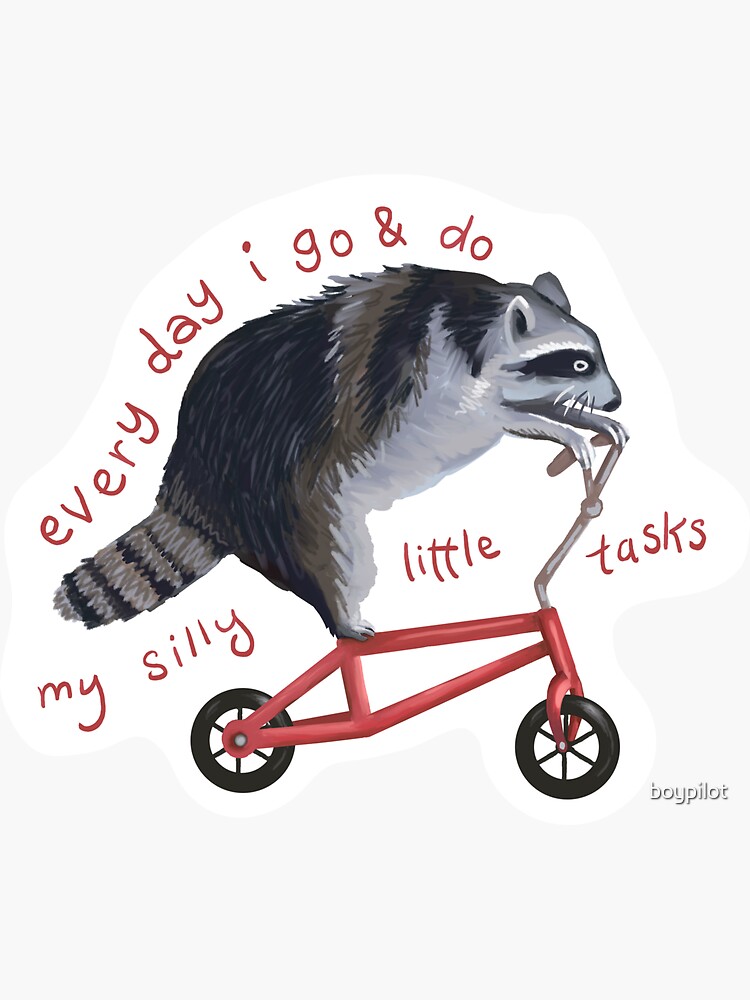Premium Vector  A funny cartoon raccoon rides a bicycle with a huge  backpack on his back.