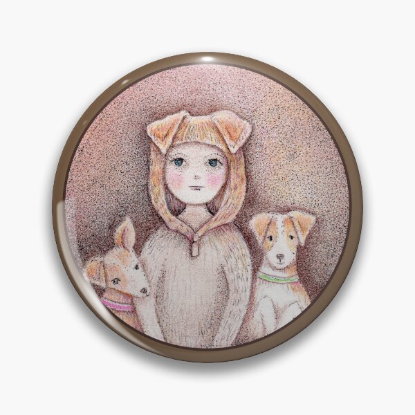Item preview, Jack russell pin button to show the world what a proud dog mom you are ! designed and sold by trudette.