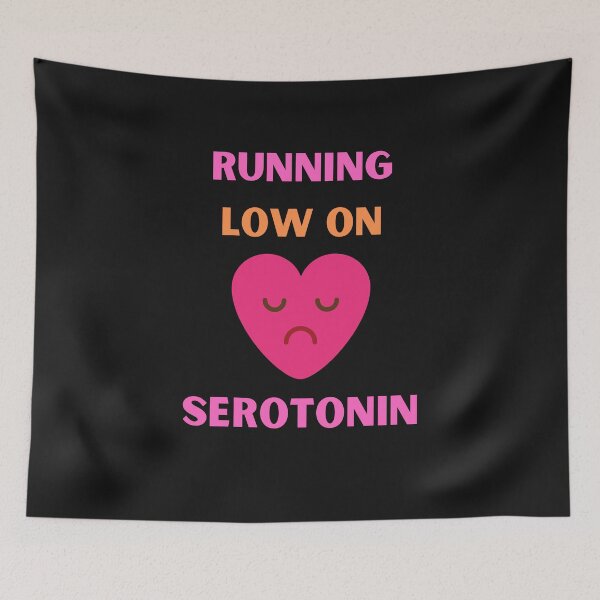 Item preview, Running Low On Serotonin Funny Sad Heart designed and sold by BhavyaBathla.