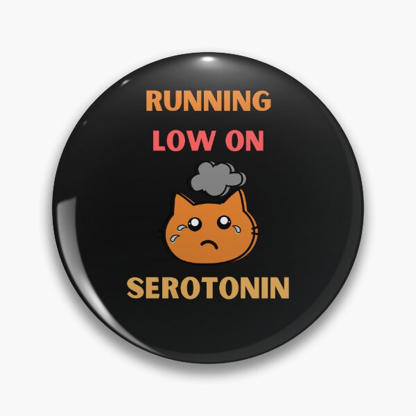 Item preview, Running Low On Serotonin Funny Sad Cat designed and sold by BhavyaBathla.