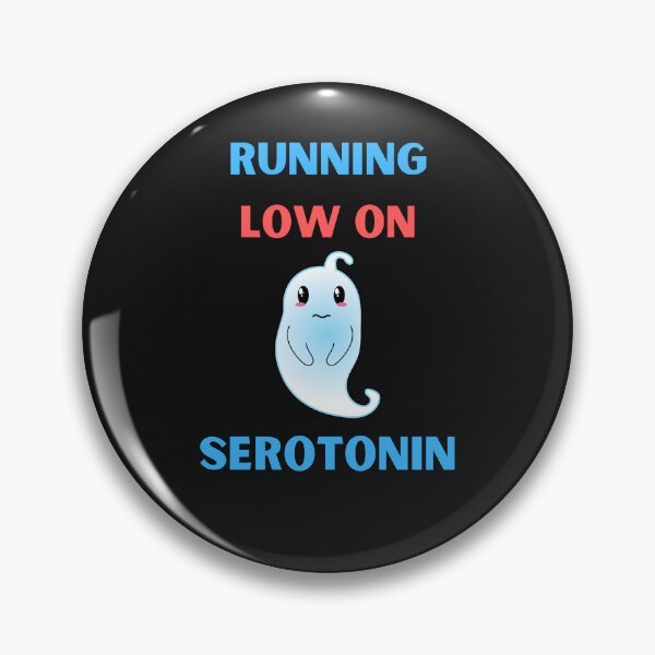 Item preview, Running Low On Serotonin Funny Sad Ghost designed and sold by BhavyaBathla.