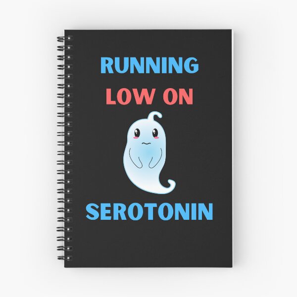 Item preview, Running Low On Serotonin Funny Sad Ghost designed and sold by BhavyaBathla.