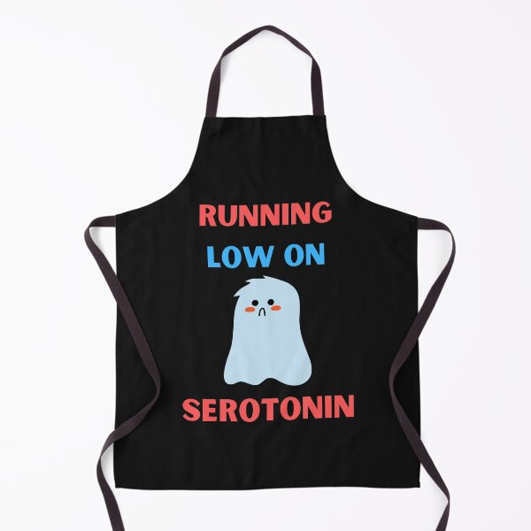 Item preview, Running Low On Serotonin Funny Sad Ghost designed and sold by BhavyaBathla.