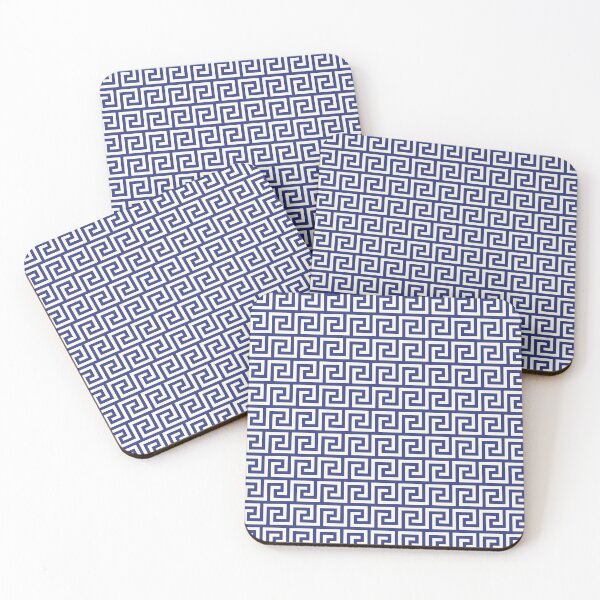 Item preview, Blue meander greek key seamless classic pattern designed and sold by Pearl67.