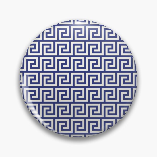 Item preview, Blue meander greek key seamless classic pattern designed and sold by Pearl67.