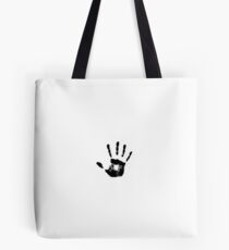 Handprint Skyrim Dark Brotherhood Black and White Tote Bag