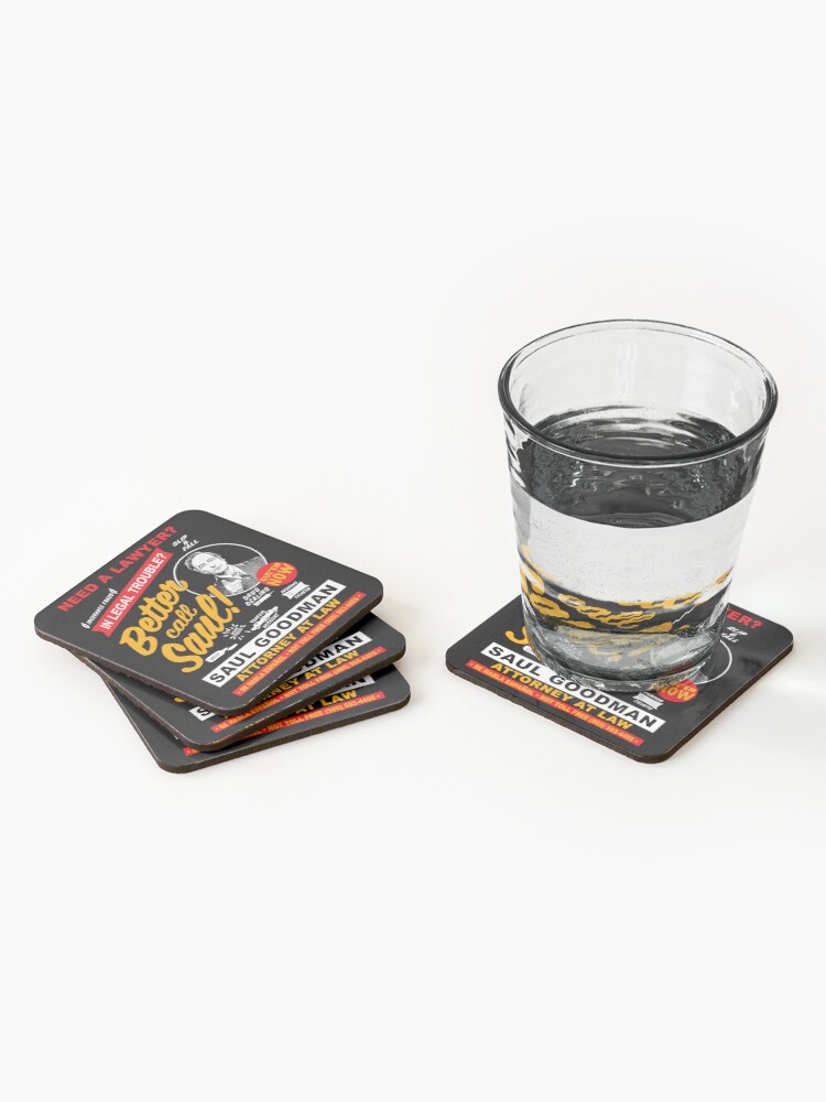 Alternate view of Need A Lawyer Then Call Saul Dks Coasters (Set of 4)