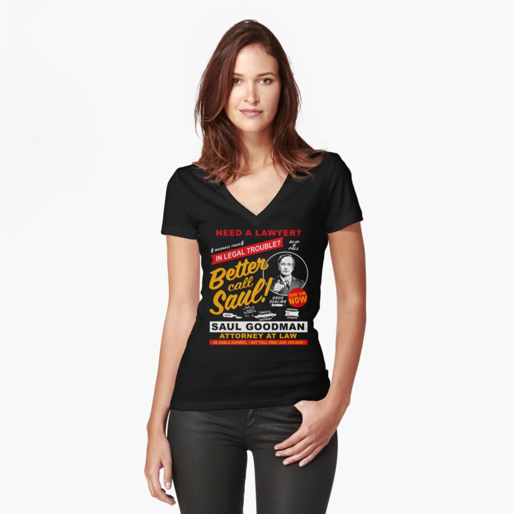 Item preview, Fitted V-Neck T-Shirt designed and sold by alhern67.