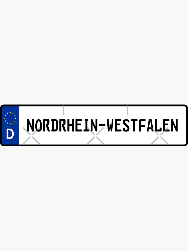 Nordrhein-Westfalen Kennzeichen Sticker for Sale by snxworld