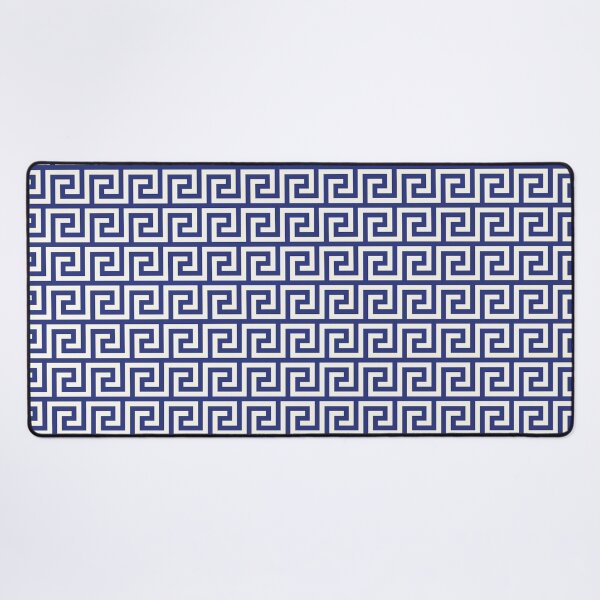 Item preview, Blue meander greek key seamless classic pattern designed and sold by Pearl67.