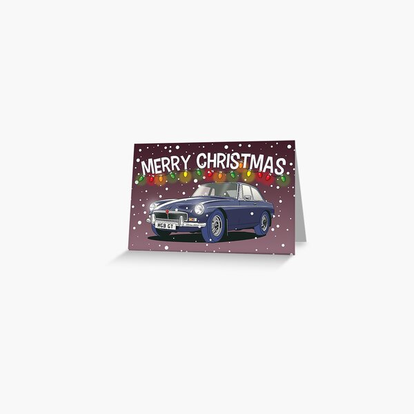 Item preview, Blue MGB GT Car Christmas Card designed and sold by Webazoot Industries - Car Art.
