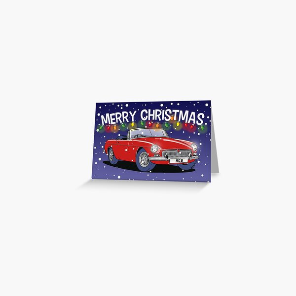 Item preview, Red MGB Car Christmas Card designed and sold by Webazoot Industries - Car Art.