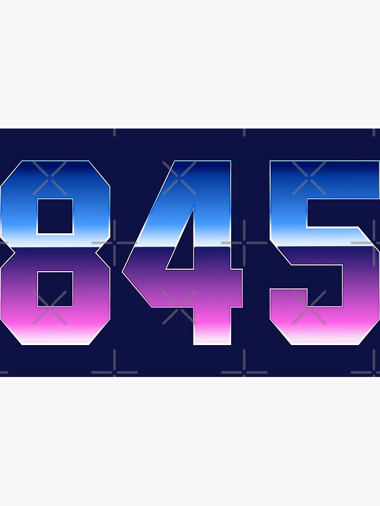 845 area code zip code location retro blue and pink | Poster