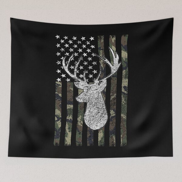 Item preview, Whitetail Buck Deer Hunting American Camouflage USA Flag designed and sold by RachaelEliezer.