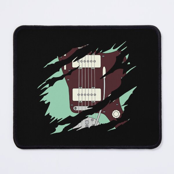 Item preview, Ripped Electric Guitar Offset Style Surf Green Color designed and sold by nightsworthy.
