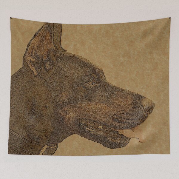 Item preview, Fantastic Doberman Pinscher Line Art designed and sold by ClownFishArts.