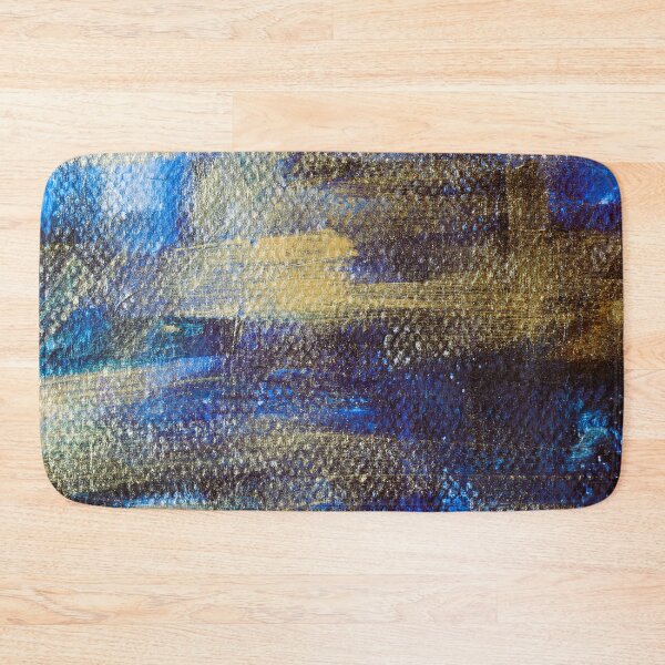 Item preview, Dark blue and golden abstract painting designed and sold by jeanyun48.