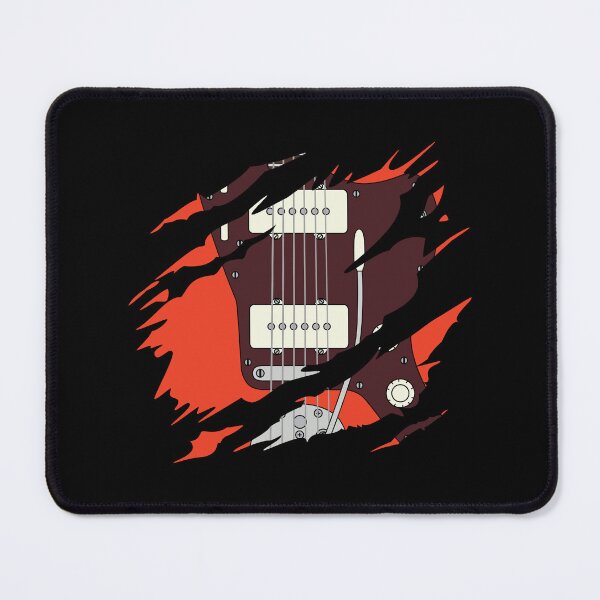 Item preview, Ripped Electric Guitar Offset Style Red Color designed and sold by nightsworthy.