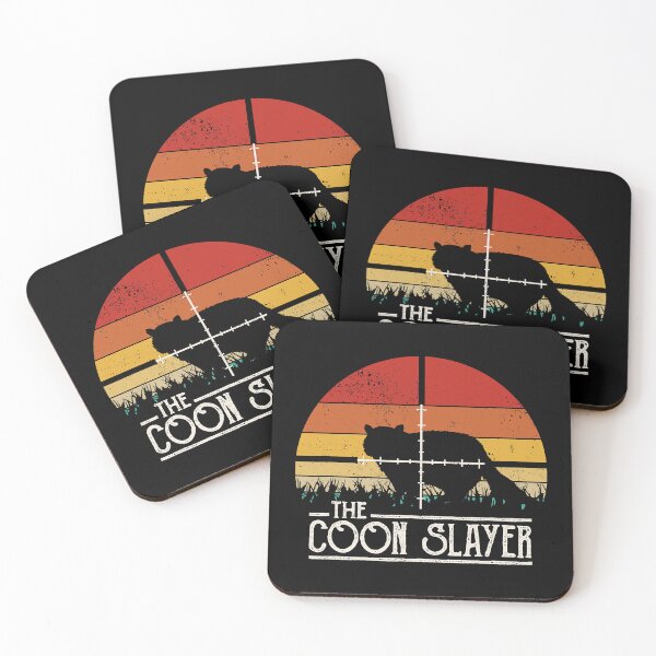 Item preview, The Coon Slayer Vintage Sunset Retro Style Hunting Coon designed and sold by RachaelEliezer.