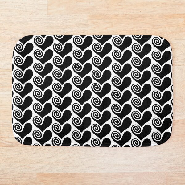 Item preview, Patrón de corazones negros abstractos designed and sold by ProfiTrollka.