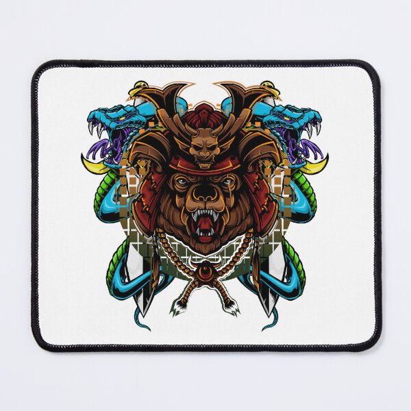 Item preview, A samurai bear with a snake wrapped around a sword designed and sold by Scopestor.