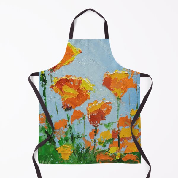 Item preview, California Poppy Flowers Oil Painting Print designed and sold by NatalyMak.